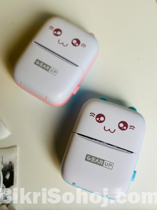 GearUP mini Thermal Bluetooth Printer – Blue Color
